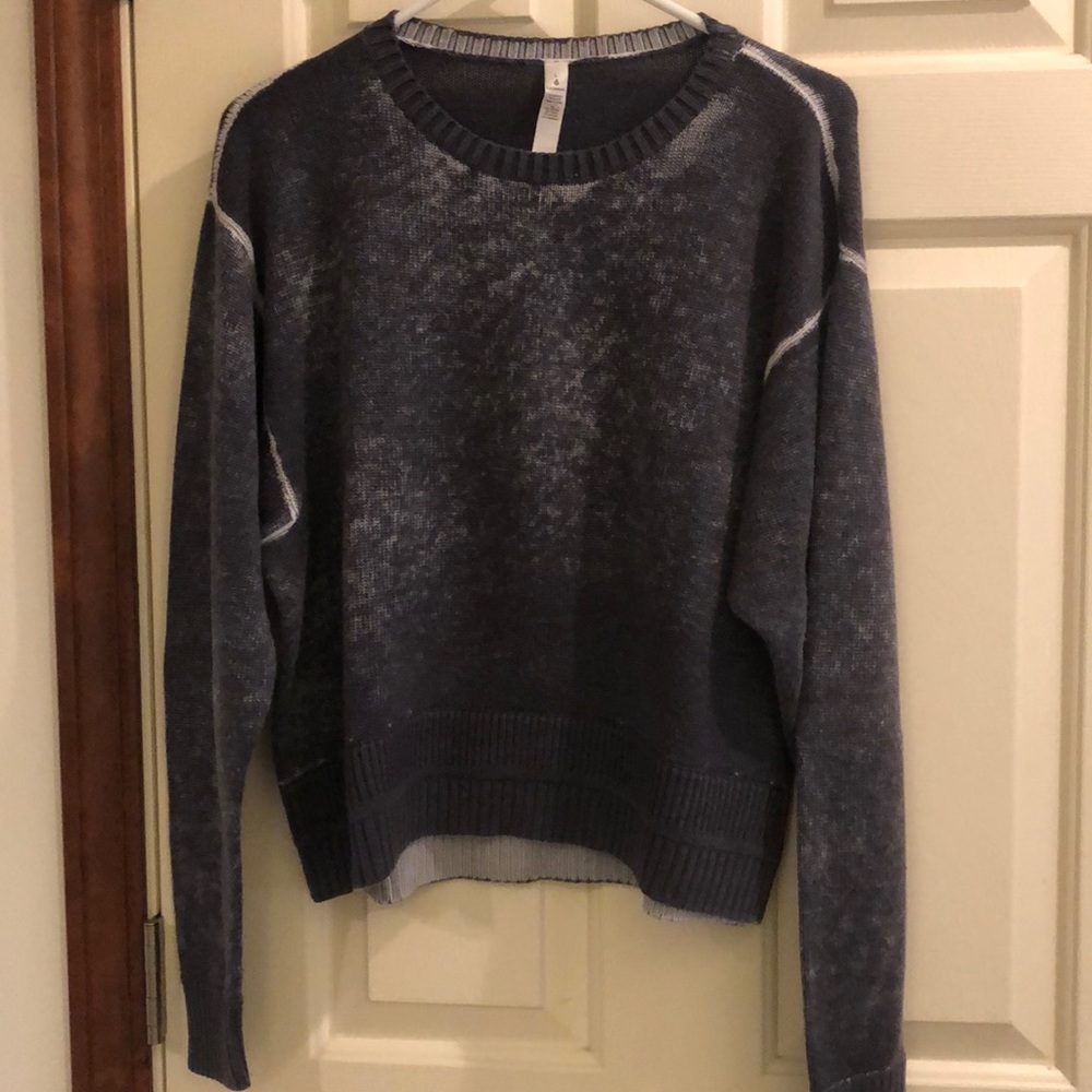 lululemon athletica Dark Gray Crew Neck Sweater